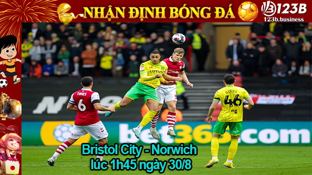 Nhận định bóng đá Bristol City vs Norwich cùng 123B.