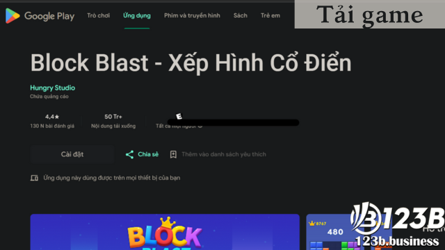 Hướng dẫn truy cập link game Block Blast