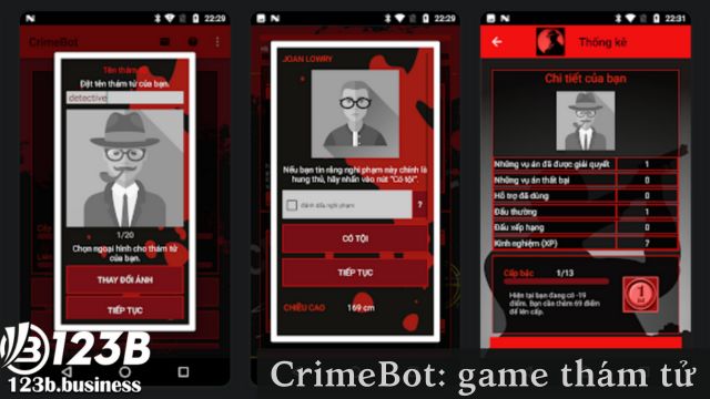 1. Top 5 game trinh thám - CrimeBot: game thám tử