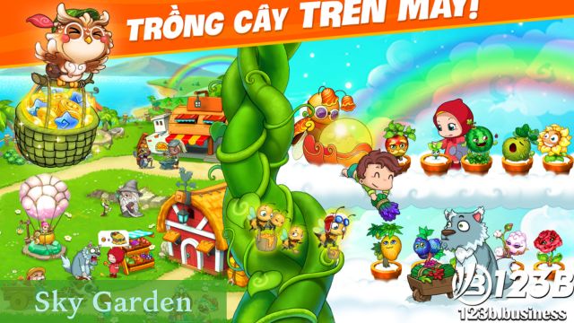 3. Top 5 game trồng rau nuôi gà - Sky Garden